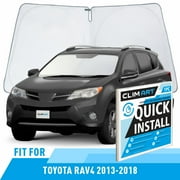 CLIM ART Foldable Windshield Sun Shade for Toyota RAV4 2013-2018