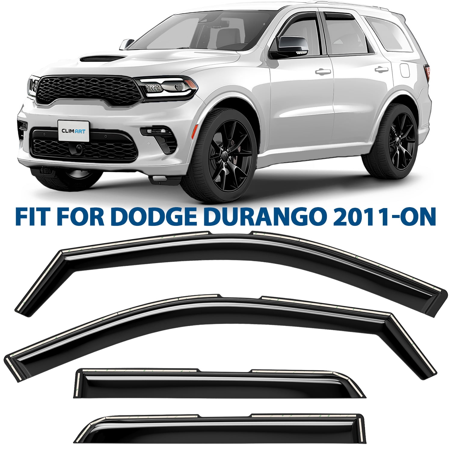 CLIM ART in-Channel Incredibly Durable Rain Guards for Dodge Durango ...
