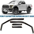 thumbnail image 1 of CLIM ART in-Channel Incredibly Durable Rain Guards for Ford F150 Raptor 2017-2020 SuperCab, Original Window Deflectors, Vent Window Visors, Vent Deflector, 4 pcs. - 617199, 1 of 8