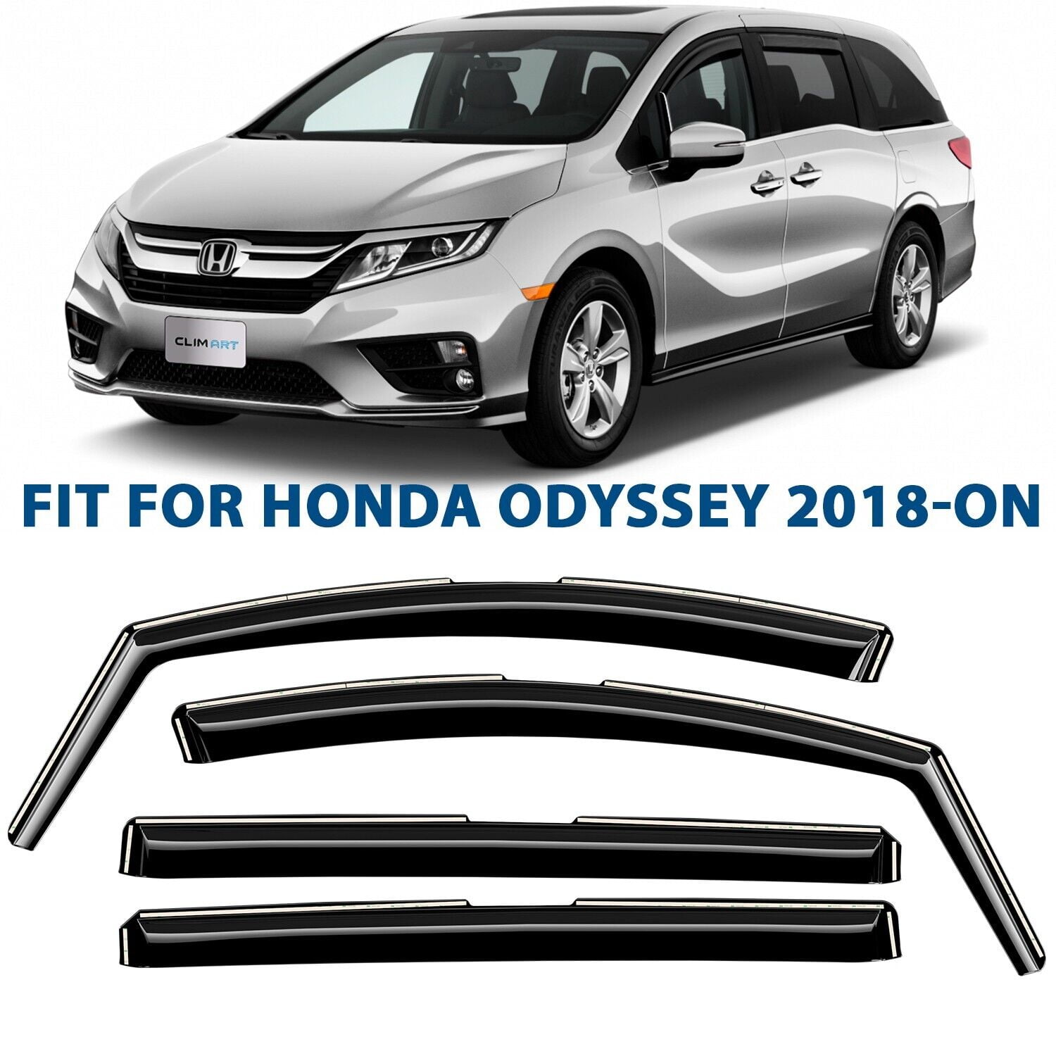 CLIM ART inChannel Incredibly Durable Rain Guards for Honda Odyssey