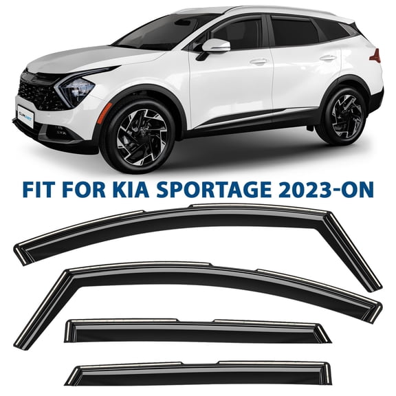 CLIM ART in-Channel Incredibly Durable Rain Guards for Kia Sportage 2023-2026, Original Window Deflectors, Vent Window Visors, Vent Deflector, 4 pcs. - 622411