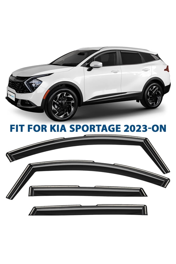 in-Channel Incredibly Durable Rain Guards for Kia Sportage 2023-2026, Original Window Deflectors, Vent Window Visors, Vent Deflector, 4 pcs. - 622411