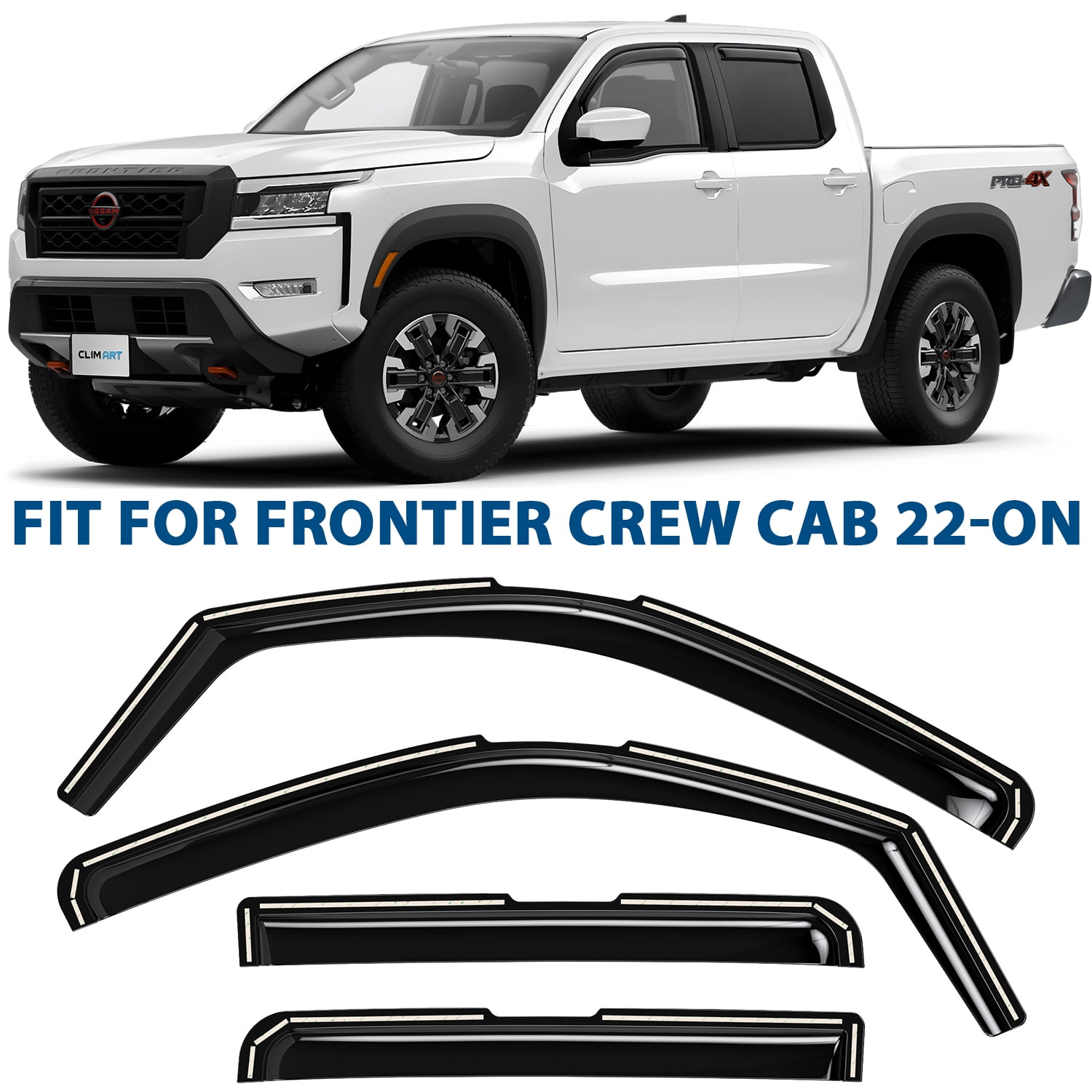 CLIM ART inChannel Incredibly Durable Rain Guards for Nissan Frontier