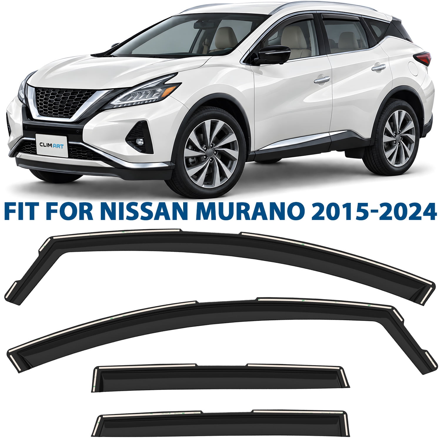 CLIM ART, rain guards, in-channel, Nissan Murano 2015-2024, 4 pcs ...