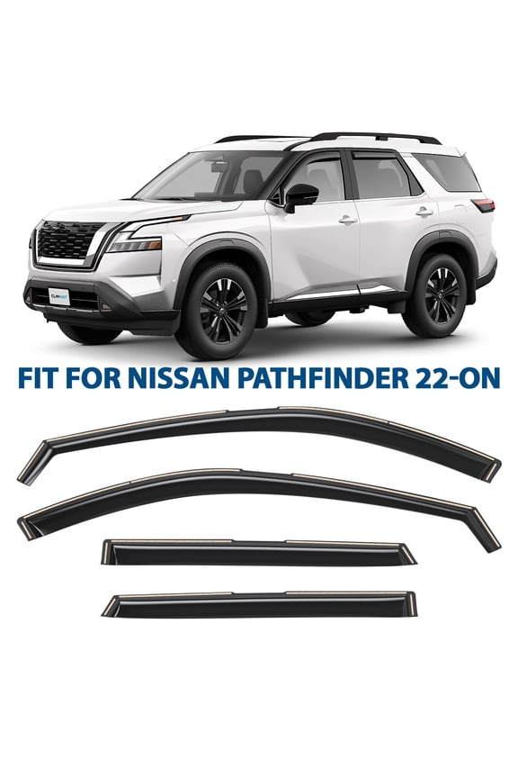 in-Channel Incredibly Durable Rain Guards for Nissan Pathfinder 2022-2026, Original Window Deflectors, Vent Window Visors, Vent Deflector, 4 pcs. - 622455