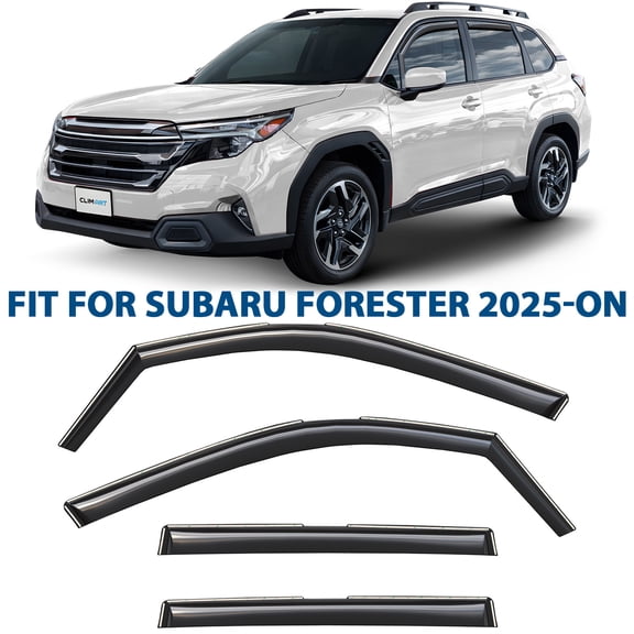 CLIM ART in-Channel Incredibly Durable Rain Guards for Subaru Forester 2025-2026, Original Window Deflectors, Vent Window Visors, Vent Deflector, 4 pcs. - 625035