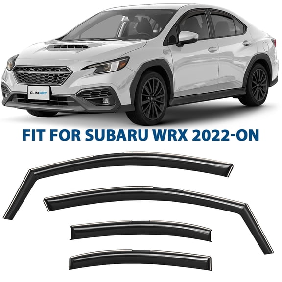 CLIM ART in-Channel Incredibly Durable Rain Guards for Subaru WRX 2022-2026, Original Window Deflectors, Vent Window Visors, Vent Deflector, 4 pcs. - 622515
