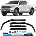 thumbnail image 2 of In-Channel Rain Guards For Toyota Tundra CrewMax 2007-2021 - 4pc Black Deflectors 2 of 5