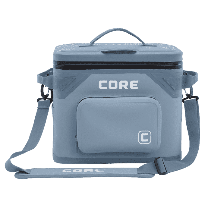 CORE 18 Can Climakeep Magnetic Soft Cooler, Leakproof Cooler, Waterproof Zipper, Steel Blue