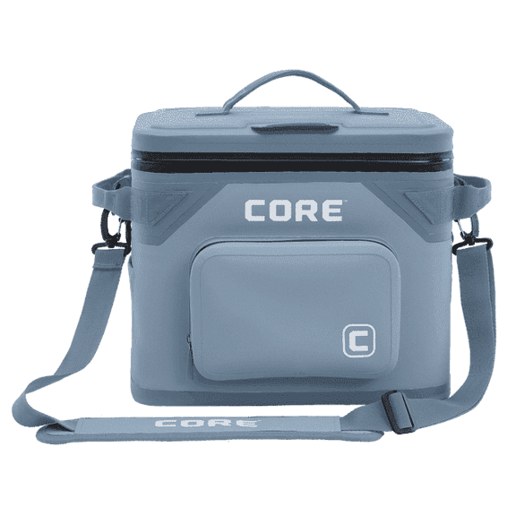 CORE 18 Can Climakeep Magnetic Soft Cooler, Leakproof Cooler, Waterproof Zipper, Steel Blue