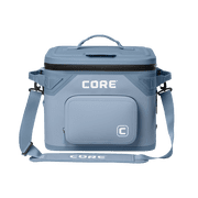 CORE 18 Can Climakeep Magnetic Soft Cooler, Leakproof Cooler, Waterproof Zipper, Steel Blue