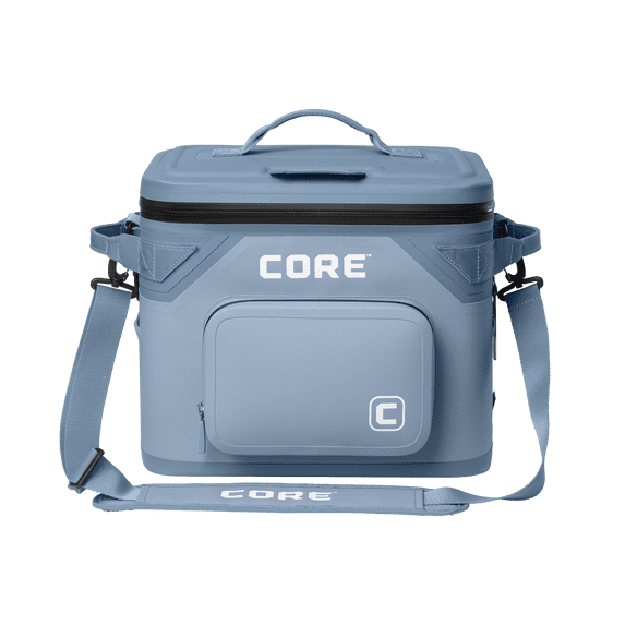 CORE 18 Can Climakeep Magnetic Soft Cooler, Leakproof Cooler, Waterproof Zipper, Steel Blue