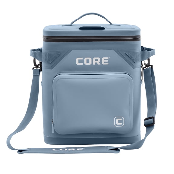 CORE 36 Can Climakeep Magnetic Soft Cooler, Leakproof Cooler, Waterproof Zipper, Steel Blue