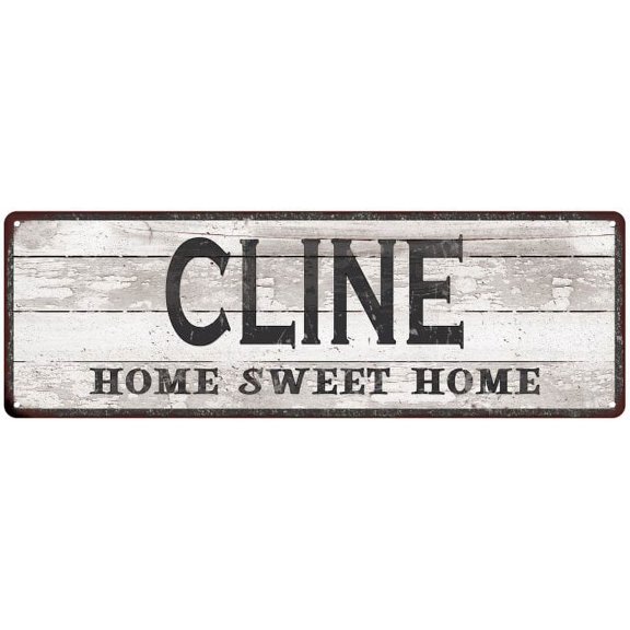 CLINE Home Sweet Home Country Look 6x18 Metal Sign 106180045282