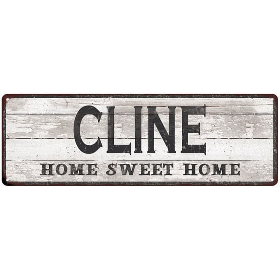 CLINE Home Sweet Home Country Look Gift 6x18 Metal Sig 206180045282