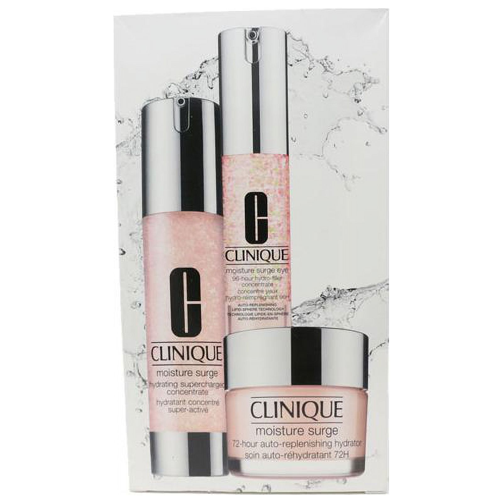 CLINIQUE by Clinique Moisture Surge Best Set: Hydrating Supercharged Concentrate + 72-Hour Auto-Replenishing Hydrator + 96-Hour Hydro-Filler Concentrate --3pcs(D0102HX8JFT.)