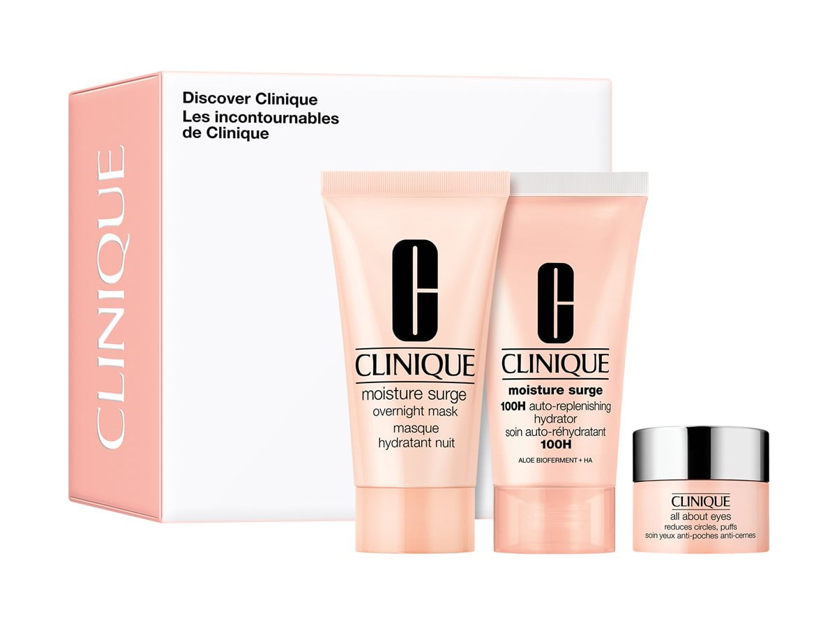 Clinique Discover 3 Piece Set, Moisture Surge 100H 1.0oz