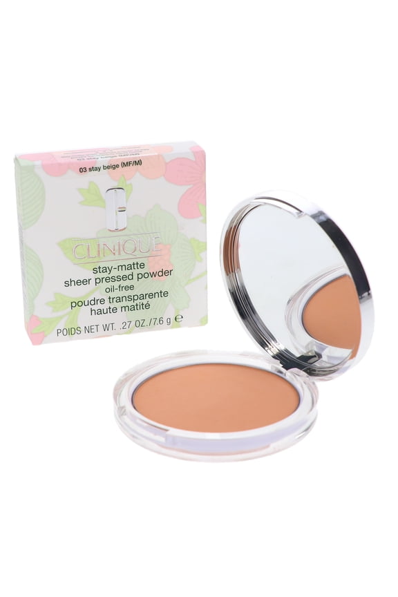 Stay-Matte Sheer Pressed Powder - 03 Stay Beige MF-M by Clinique for Women - 0.27 oz Powder