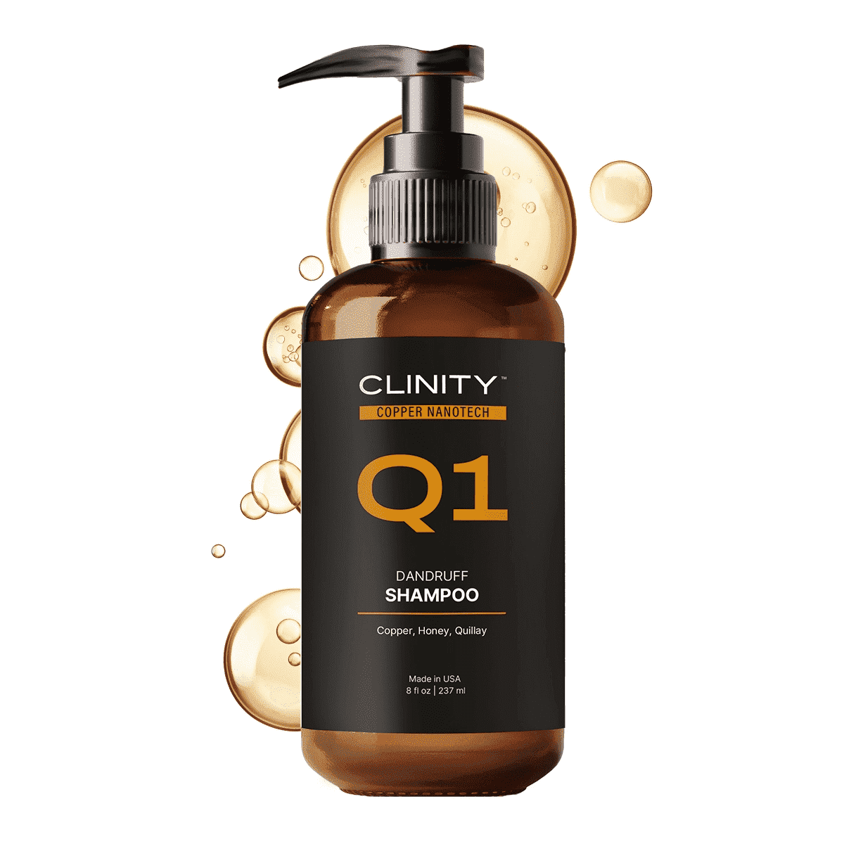 Clinity Q1 Scalp Shampoo with Eucalyptus, Copper, Honey, Quillay, 8 fl oz and 12 fl oz
