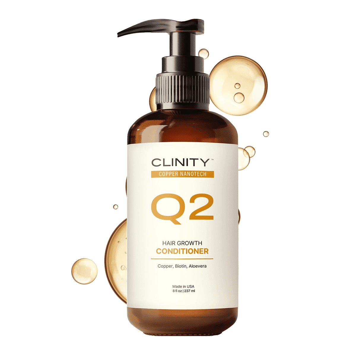CLINITY Q2 Hair Growth Conditioner with Copper, Biotin and Aloevera, 8 and 12 fl oz
