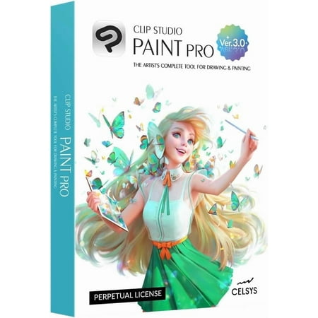 CLIP STUDIO PAINT PRO - Version 3 | Perpetual License | for Windows and macOS