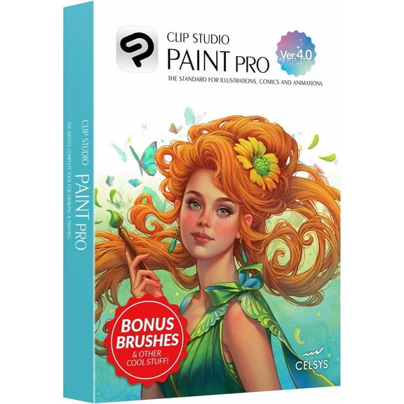 CLIP STUDIO PAINT PRO - Version 4 | Perpetual License | for Windows and macOS
