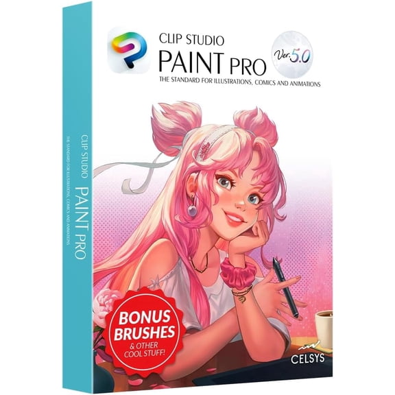 CLIP STUDIO PAINT PRO - Version 5 | Perpetual License | for Windows and macOS