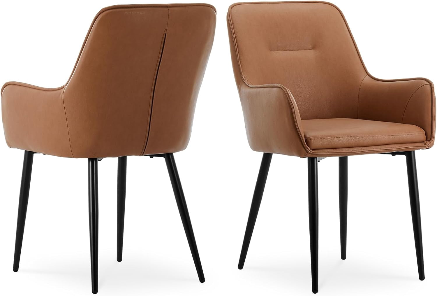 CLIPOP Modern Dining Chairs Set of 2, Faux Leather Dining Room Chair ...