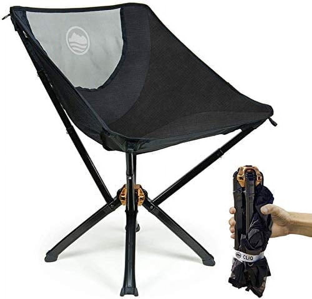 Black Foldable High Back Portable Camping Chair