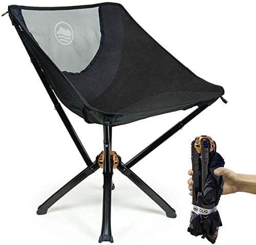 CLIQ Portable Chair Camping Chairs - A Small Collapsible Portable Chair That Goes Every Where Outdoors. Compact Folding Chair For Adults That Sets Up in 5 seconds | Camping Chair Supports 300 Lbs