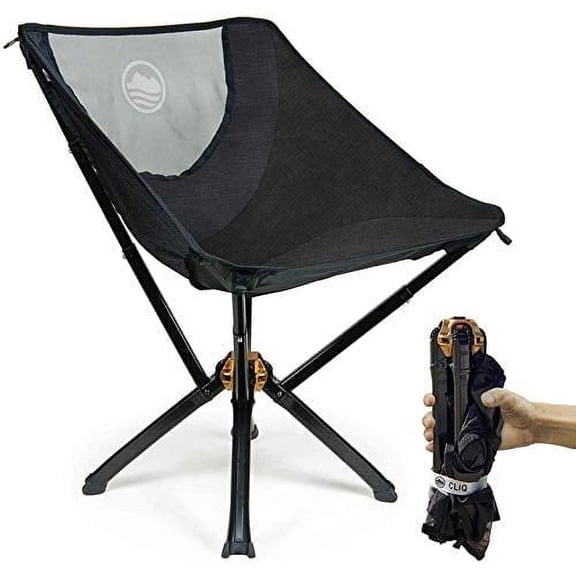 CLIQ Portable Chair Camping Chairs - A Small Collapsible Portable Chair That Goes Every Where Outdoors. Compact Folding Chair For Adults That Sets Up in 5 seconds | Camping Chair Supports 300 Lbs