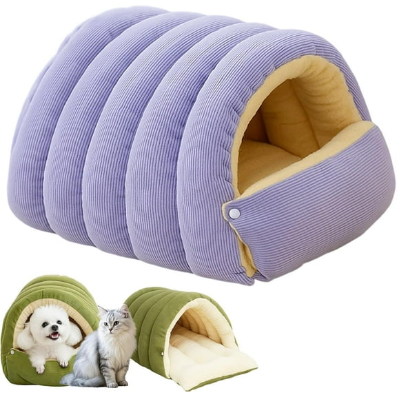 CLIQKWEN 2026 New Cozy Monster Cat Bed - Winter Warm Foldable Washable Pet Nest for Cats, Kittens & Small Dogs