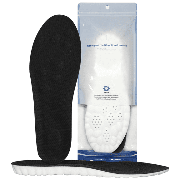 CLIQKWEN 4D Cloud-Like Memory Foam Insoles for Men Women, Arch Support Steppers Insoles for Standing All Day, Trim to Fit Cushioning Soles for Foot Pain Relief & Fatigue Reduction