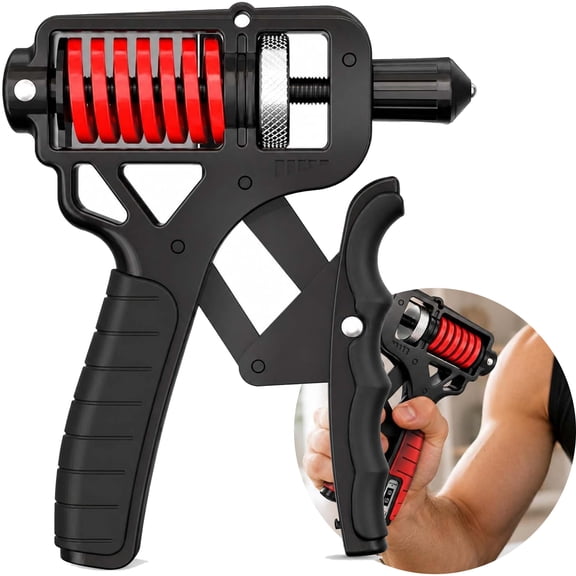 CLIQKWEN Adjustable Hand Gripper - 11-350 Lbs Digital Counter Forearm Trainer for Strength Building and Recovery