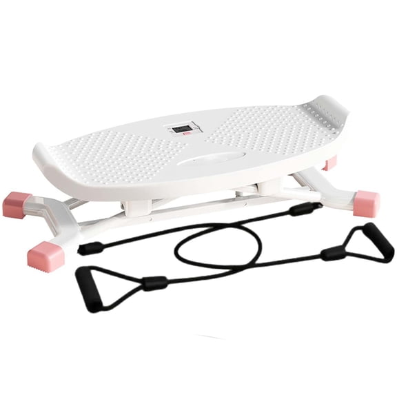 CLIQKWEN All-Motion Balance Board with LCD Monitor & Resistance Bands - 300lb Capacity Wobble Board for Core Workouts, Home Gym, Just 15 Min Daily