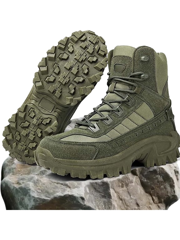 Mens Orthopedic Support Work Boots - Anti-Puncture, Waterproof Anti-Sprain, Lightweight Tactical for Hiking & Outdoor