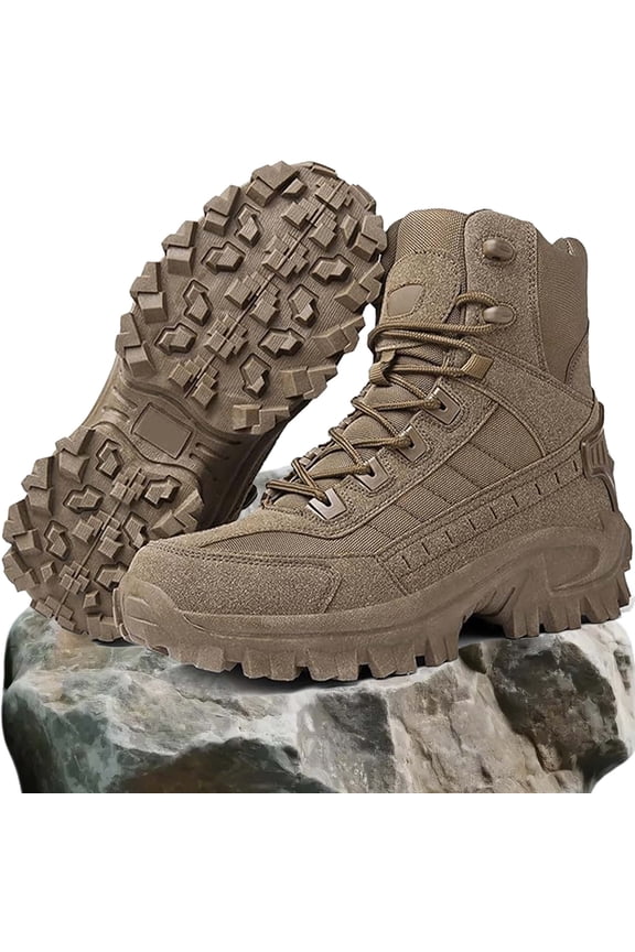 Mens Orthopedic Support Work Boots - Anti-Puncture, Waterproof Anti-Sprain, Lightweight Tactical for Hiking & Outdoor
