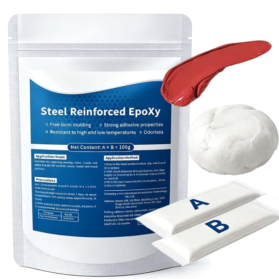CLIQKWEN Multi-Purpose Repair Epoxy Putty - Steel Reinforced High Strength Adhesive Clay for Wood Metal Plastic Tile - 100/200/500g