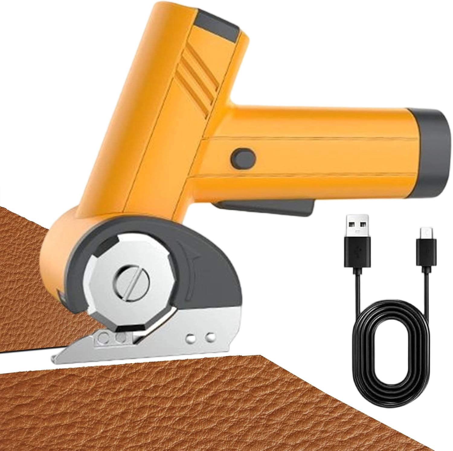CLIQKWEN Rechargeable High-Speed Cardboard Cutter - 2000mAh Electric Box Cutter with LED Light, 4V Heavy Duty Utility Knife for Paper Fabric Carpet Craft Sewing Work