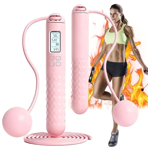 CLIQKWEN Smart Weighted Cordless Jump Rope - Digital Counter, Adjustable - for Women, Adults | Lose Weight, Shape Perfect Body - Fitness Skipping Rope