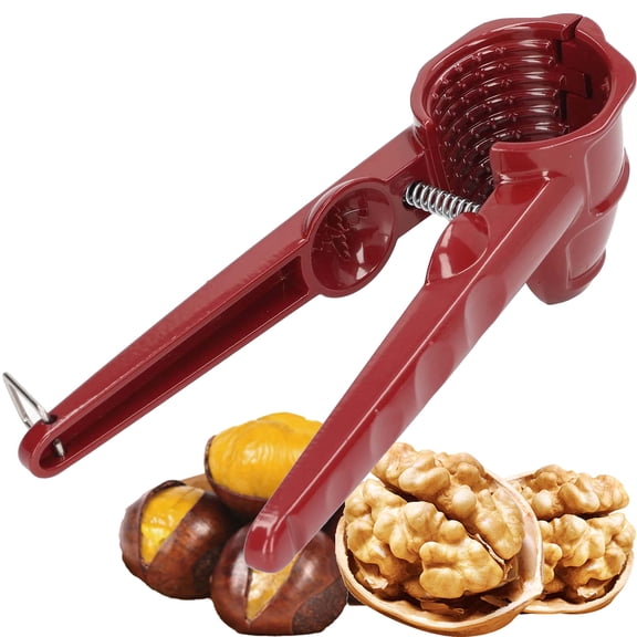 CLIQKWEN Stainless Steel Multifunction Walnut Nutcracker Non Slip Handle Opener Tool for Walnut, Nuts & Chestnut