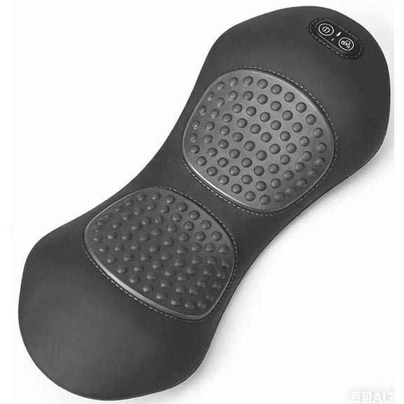 CLIQKWEN Triple Fusion 3 in 1 Back Massager, Electric Lumbar Support Pillow with Heat & Vibration Massage, Lower Back Spine Decompression Device