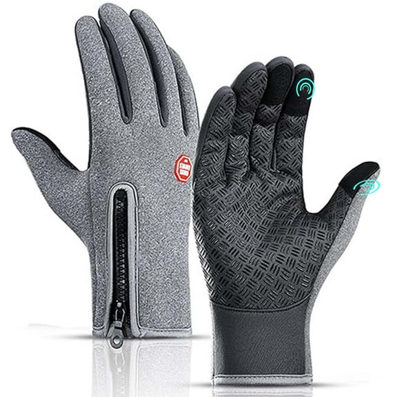 CLIQKWEN USB Heated Gloves , Windproof Waterproof Thermal Gloves for Men & Women, Touchscreen Compatible