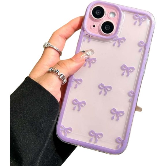 CLIQKWEN Vibrant LED Bowknot Phone Case for iPhone 17/16/15/14/13/12/11 Plus Pro Max, LED Bow Phone Case: Aesthetic Coquette Style, for Women Girls (Pink,17promax)