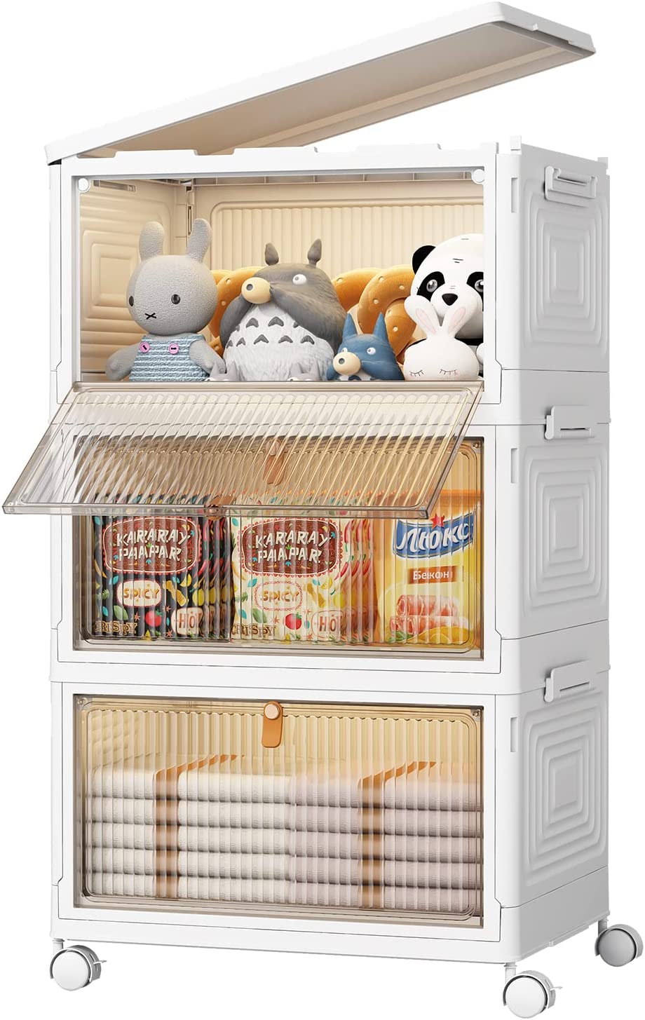 Faux Leather Storage Cube W/ Metal Handle 13X13X13