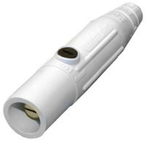 CLM2M-B CLM Cam Type, Series 15 Mini Inline, Pin, 150A, 8-2GA, M - White (B)