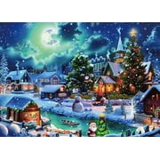 CLMCL 1000 Pieces Holiday Puzzles for Adult Jigsaw Puzzle 1000 Pieces Gradient Puzzle Difficult Christmas Puzzle Christmas Eve