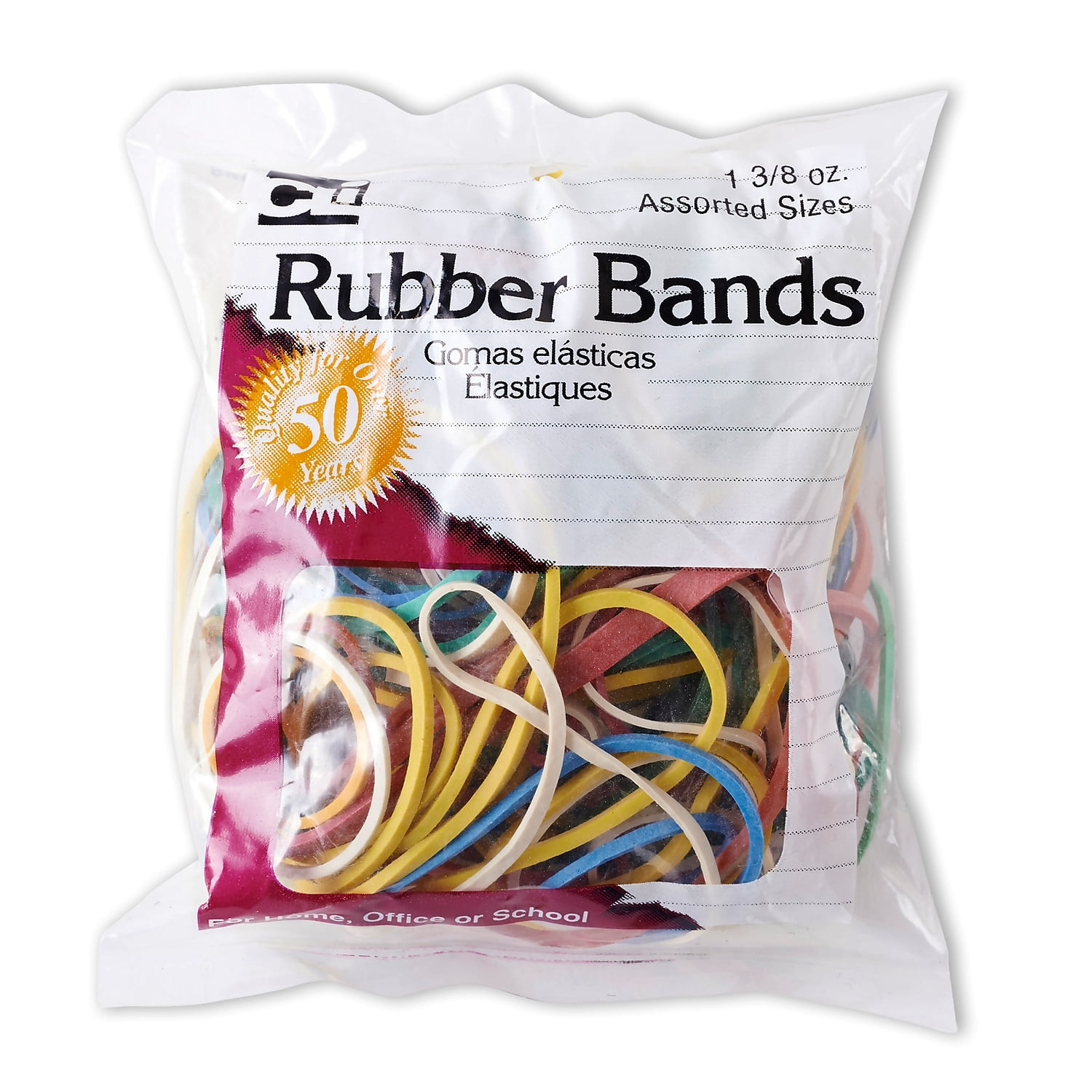 Colorful Rubber Bands - Size 33 - Multicolor - 5 Packs of 100