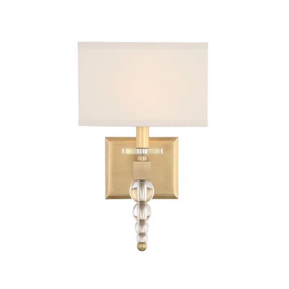 CLO-8892-AG Crystorama Lighting Clover - One Light Wall Sconce-Aged Brass Finish