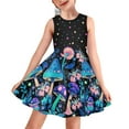 thumbnail image 1 of CLOHOMIN Hippie Mushroom Butterfly Girls Princess Tank Dress Size 15-16 Years Novelty Round Neck Midi Sundress Fashion Sleeveless Party Beach Skater Dresses, 1 of 6